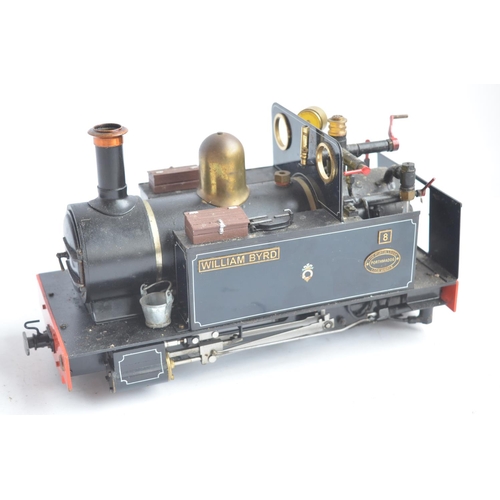 77 - 32mm G gauge manual control outdoor metal narrow 0-4-0 'William Byrd' model steam locomotive from Ro...