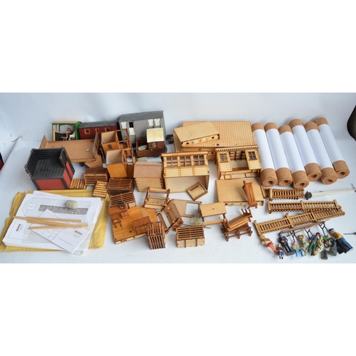 81 - Collection of 32mm G gauge outdoor railway wagons and coaches, mostly kit built including battery op... 