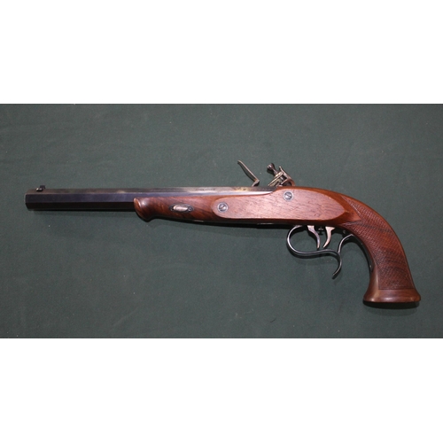 397 - .45 Armi-Sport modern black powder flintlock pistol stamped London, made in Italy, serial number: P4... 