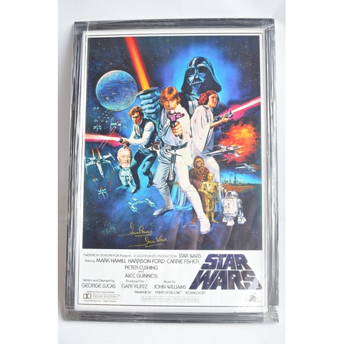 7A - Framed Star Wars poster (2004) signed by Darth Vader actor David Prowse with certificate of authenti... 
