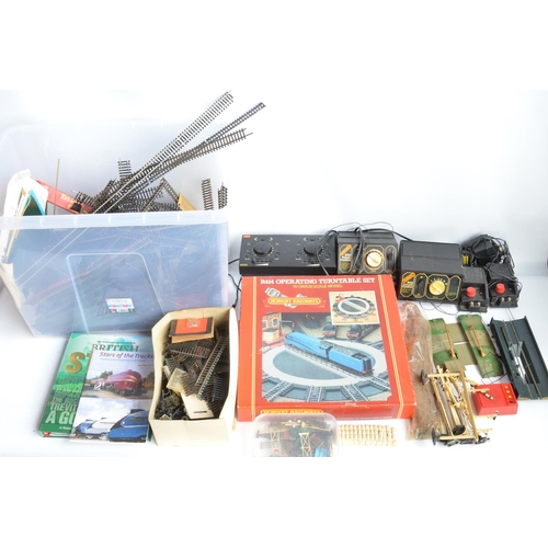 90 - Collection of used OO gauge model railway accessories to include power controllers, track, a Hornby ... 