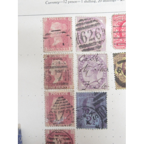 176 - The Strand Stamp Album cont. 5 used penny reds, red and green folders cont. c20th British stamps, Bo... 