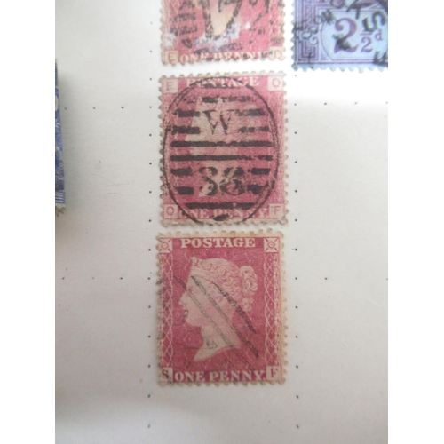 176 - The Strand Stamp Album cont. 5 used penny reds, red and green folders cont. c20th British stamps, Bo... 