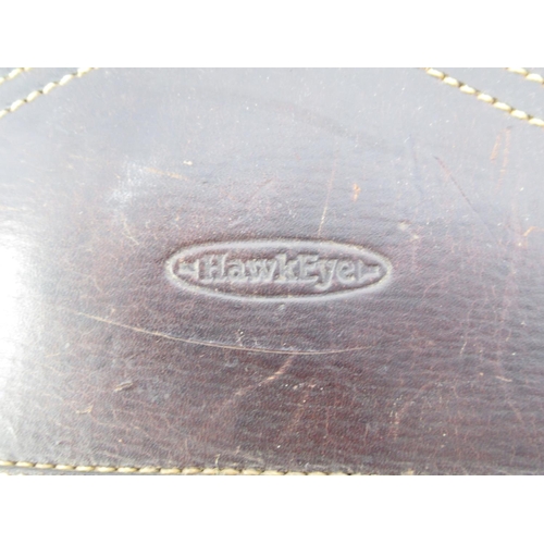 283 - Hawk Eye wool-lined leather gun slip with decorative stitching, with zip in good working order. With... 