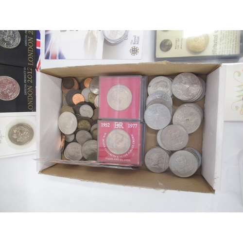 148 - Assorted collection of GB and International coins to inc. 15 £5 coins, Royal Mint UK Uncirculated Co... 