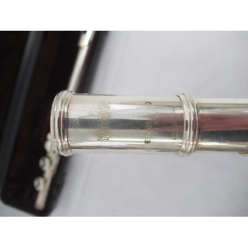 186 - Yamaha 211 silver plated three-piece flute, serial no. 679079 , in fitted case (lacking cleaning rod... 