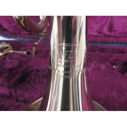 190 - LaFleur Imported by Boosey & Hawkes trumpet, serial no.054904, with Gretzen 5C mouthpiece in fitted ... 