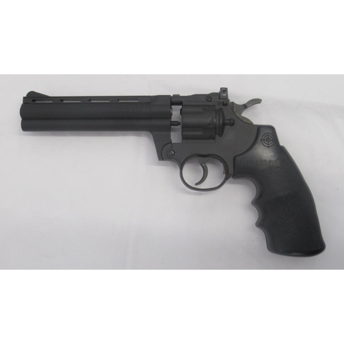 305 - Crossman .177 caliber pellet repeater, 10 shot revolver CO2 pistol in original box