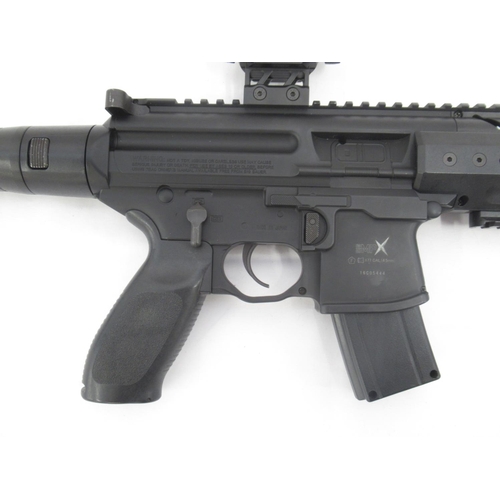 306 - Sig Sauer MPX .177 CO2 powered air rifle, with fitted Feyachi laser dot sight, with RVG forward vert... 