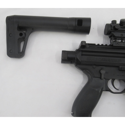 306 - Sig Sauer MPX .177 CO2 powered air rifle, with fitted Feyachi laser dot sight, with RVG forward vert... 