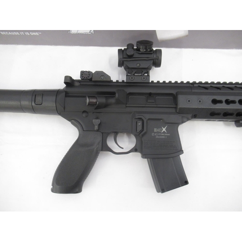 307 - Sig Sauer MCX .177 CO2 powered air rifle, with fitted Feyachi laser dot sight, with RVG forward vert... 