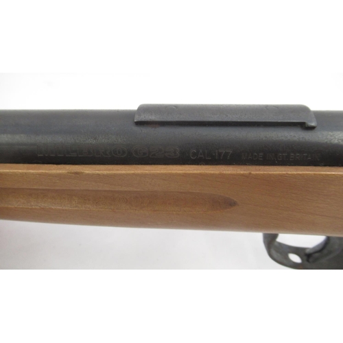 310 - Milbro G23 .177 break lever air rifle with a tin of pellets