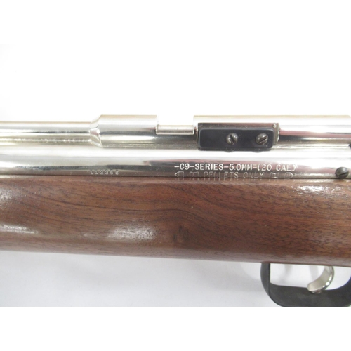 315 - Sheridan 'Silver Streak' C9 Series air rifle .20 cal., under lever pump bolt action air rifle, seria... 