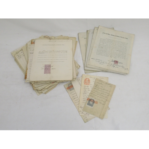 185 - Assorted collection of payment sheets 'To the Lord Mayor Alderman & Citizens of the City of Leeds' &... 