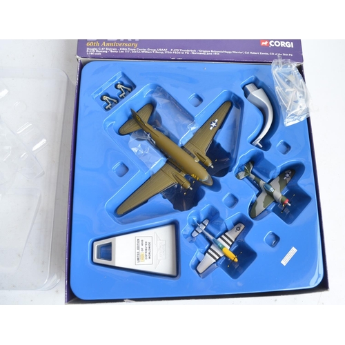 126 - Collection of 1/144 scale diecast WWII era allied model aircraft from Corgi Aviation archive to incl... 