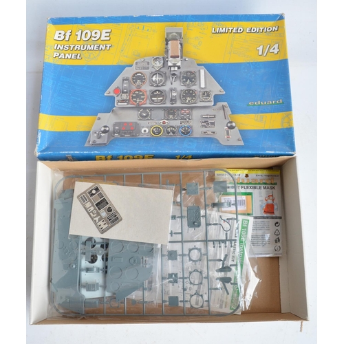 130 - Collection of WWII Luftwaffe themed plastic aircraft model kits to include 1/4 scale 14001 and 14002... 