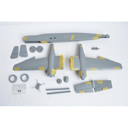 130 - Collection of WWII Luftwaffe themed plastic aircraft model kits to include 1/4 scale 14001 and 14002... 