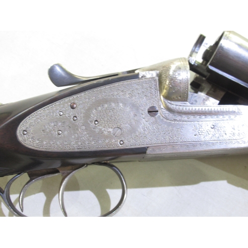 342 - Hijos De Victor 12B side-by-side shotgun, ejector, 27.5