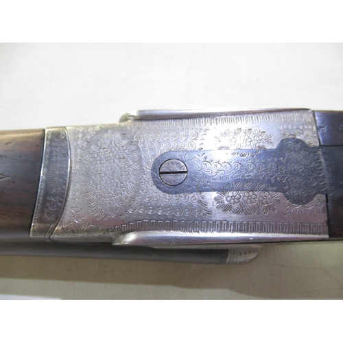 342 - Hijos De Victor 12B side-by-side shotgun, ejector, 27.5