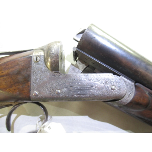 344 - William Evans of London 12B side-by-side shotgun, double trigger, box lock ejector, barrel length 27... 