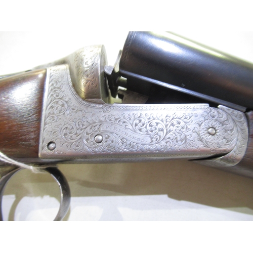 348 - W. Richards 12B side-by-side shotgun, double trigger, barrel length 32