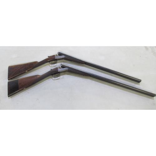 352 - Pair of Westley Richards 12B side-by-side shotgun, single trigger, ejector, barrel length 30", overa...