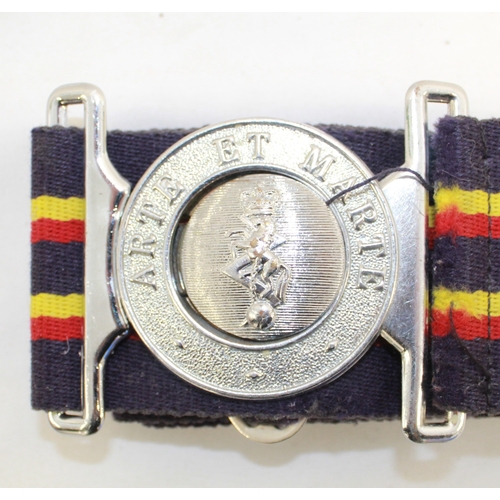 252 - Four Stable belts of various Regiments including REME etc.