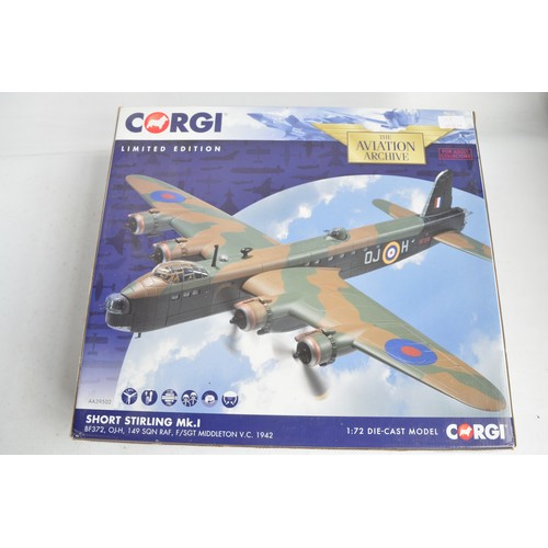 115 - Corgi Aviation Archive 1/72 scale AA39502 limited edition 1/72 scale diecast Short Stirling MkI, BF3... 