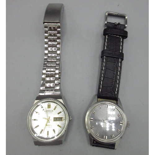 514 - Citizen JDM stainless steel automatic wristwatch with English/Kanji day date, no. 30335223 D36.2mm a... 