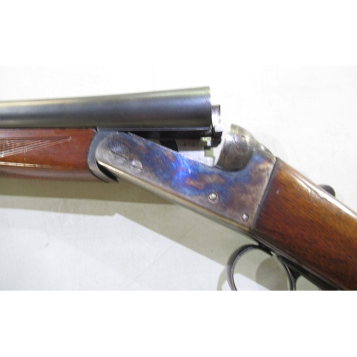 326A - Ignacio Ugarteohea Spanish side by side shotgun. 20 bore double trigger. Barrel length 28ins, length... 