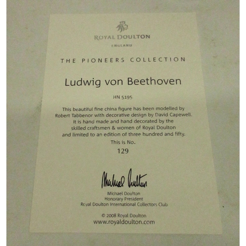 140 - Royal Doulton Prestige Pioneers Collection figure, Ludwig Von Beethoven HN5051, limited edition 129/... 