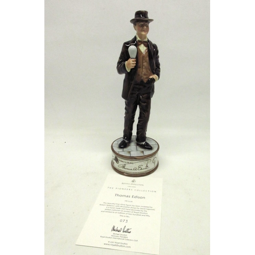 141 - Royal Doulton Prestige Pioneers Collection figure, Thomas Edison HN5128, limited edition 73/250, H29... 