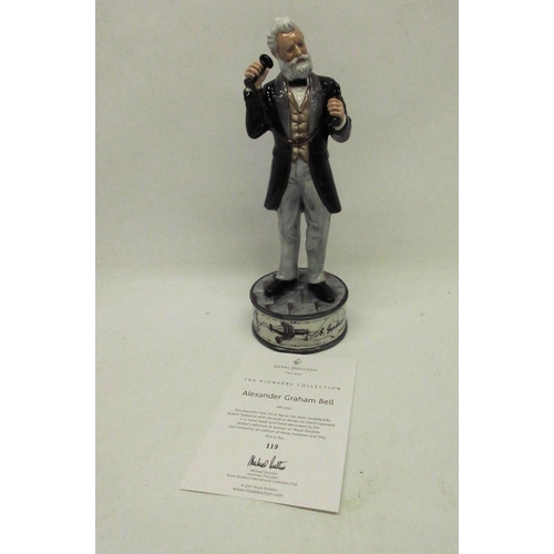 142 - Royal Doulton Prestige Pioneers Collection figure, Alexander Graham Bell HN5052, limited edition 119... 