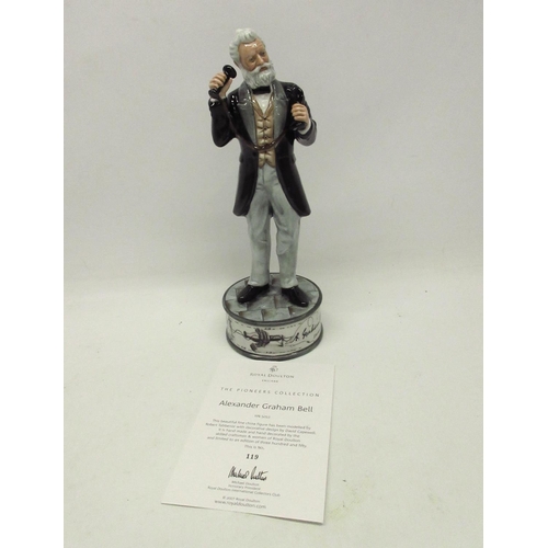 142 - Royal Doulton Prestige Pioneers Collection figure, Alexander Graham Bell HN5052, limited edition 119... 