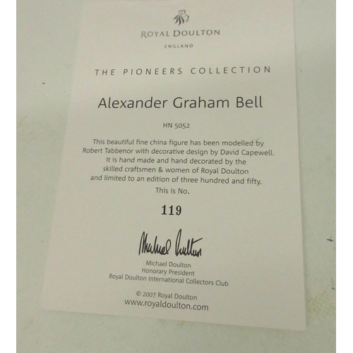 142 - Royal Doulton Prestige Pioneers Collection figure, Alexander Graham Bell HN5052, limited edition 119... 