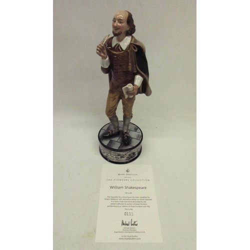 143 - Royal Doulton Prestige Pioneers Collection figure, William Shakespeare HN5051, limited edition 111/3... 