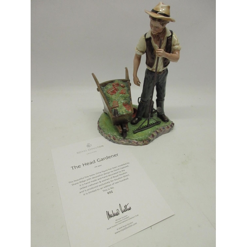 144 - Royal Doulton Head Gardener HN4941, limited edition 92/200, boxed with certificate