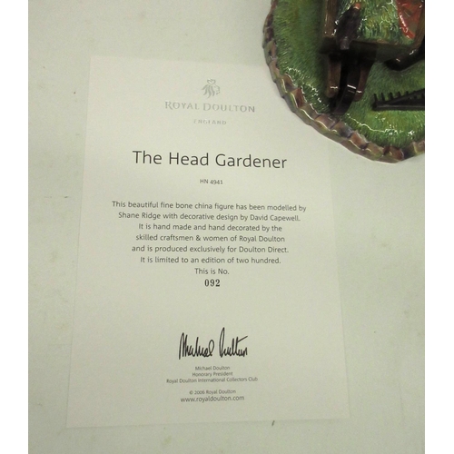 144 - Royal Doulton Head Gardener HN4941, limited edition 92/200, boxed with certificate