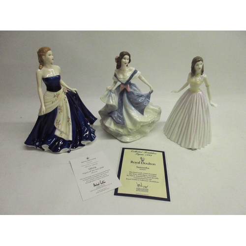 148 - Royal Doulton Happy Birthday, Samantha Roadshow HN4043, and Olivia HN5114