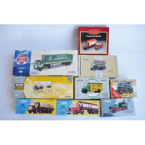 294 - Collection of 1/50 scale limited edition diecast truck, bus and commercial vehicle models from Corgi... 