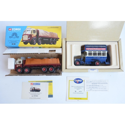 294 - Collection of 1/50 scale limited edition diecast truck, bus and commercial vehicle models from Corgi... 