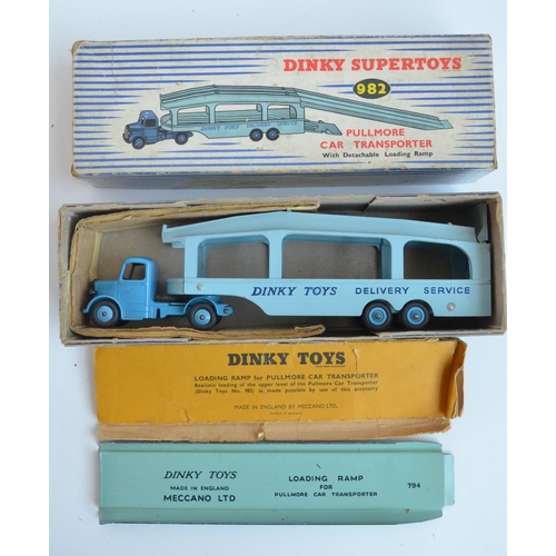  Collection of vintage diecast Dinky Supertoy model vehicles, 3 boxed to include 982 Pullmore Car Tra... 