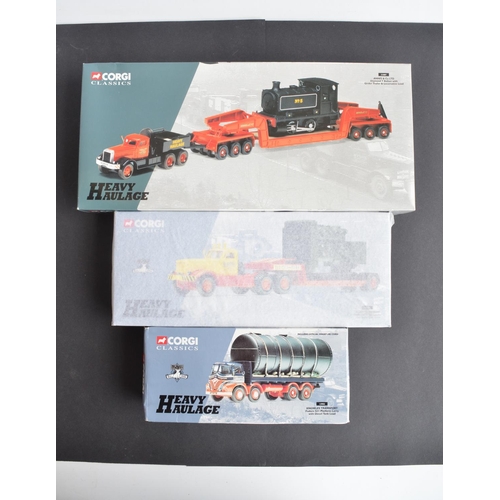 304 - Three boxed Corgi 1/50 scale limited edition diecast Heavy Haulage range model truck sets to include... 