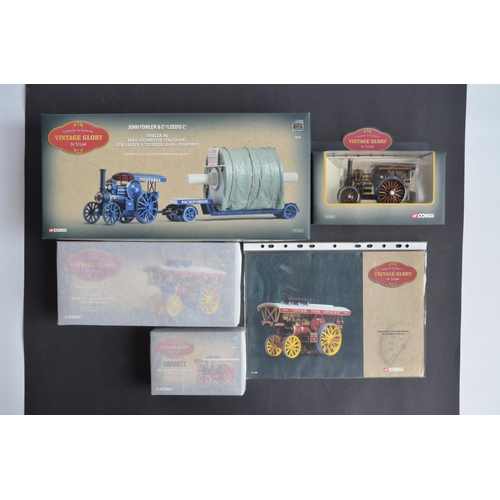 305 - Collection of four as new 1/50 scale diecast 'Vintage Glory Of Steam' range of showman's tractors an... 