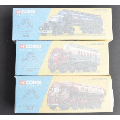 311 - Seven boxed 1/50 scale diecast tanker truck models from Corgi to include 27301 Bulwark Atkinson cyli... 