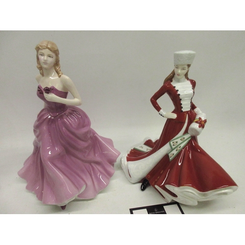 150 - Royal Doulton Happy Birthday 2000, HN4215, Figure of the Year 2005 Victoria, HN4623, Christmas Day 2... 