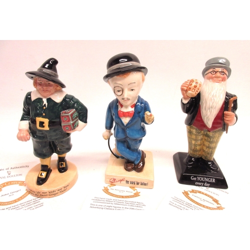 153 - Royal Doulton Advertising Classics; Sir Kreemy Knut AC3, John Ginger AC6, Father William AC2, all bo... 