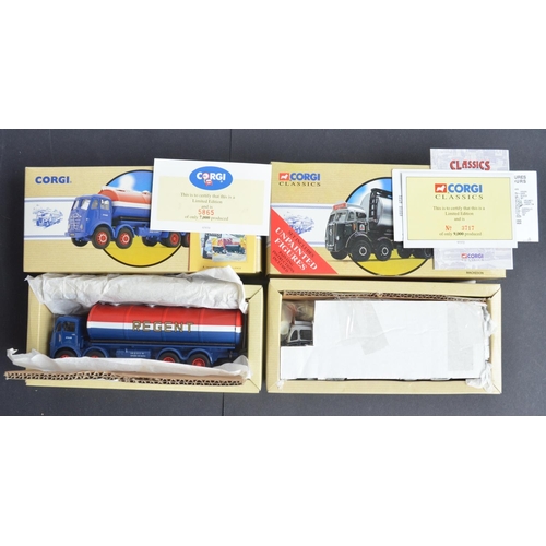 312 - Seven boxed 1/50 scale diecast tanker truck models from Corgi to include 97367 Pointer Scammell High... 