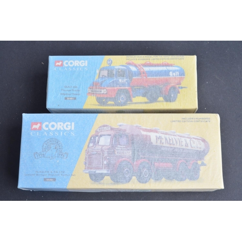 312 - Seven boxed 1/50 scale diecast tanker truck models from Corgi to include 97367 Pointer Scammell High... 