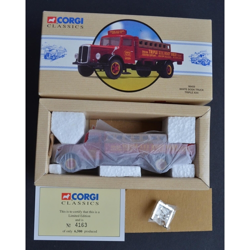 314 - Seven 1/50 scale diecast food and drink distribution themed model trucks from Corgi Classics to incl... 